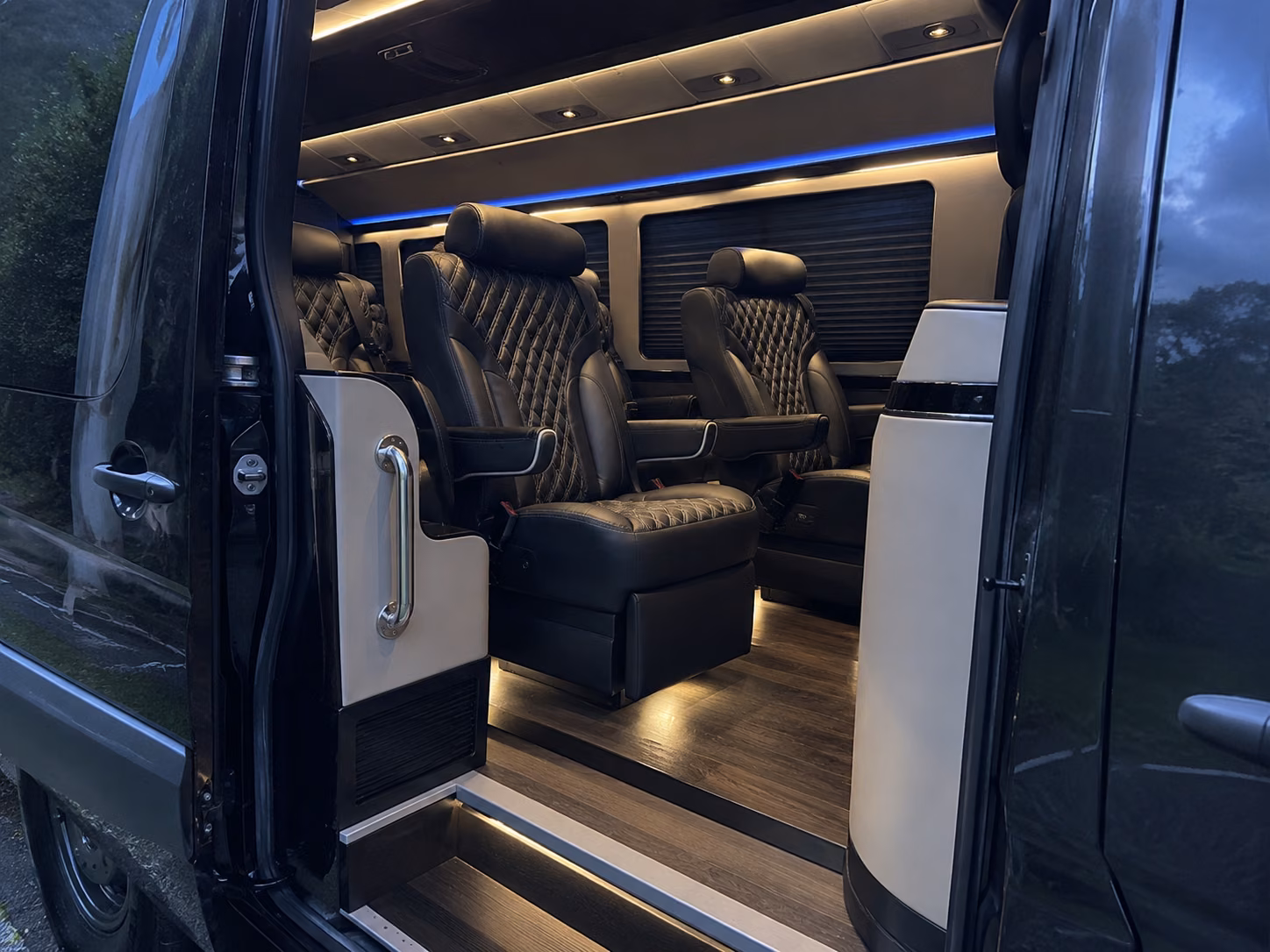 stockton wedding transportation onboard seating